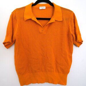 Dries van Noten orange knit polo